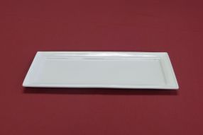 Lubiana blanche | Assiette rectangle 14 po